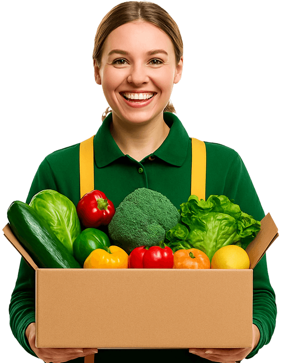 Girl with vegetables