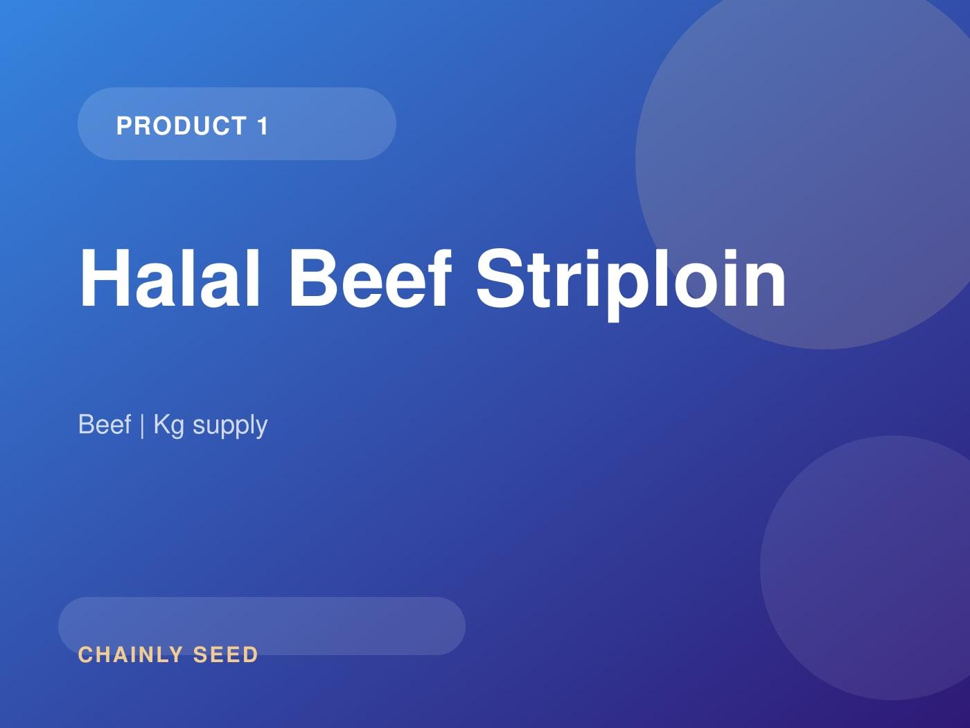 Halal Beef Striploin