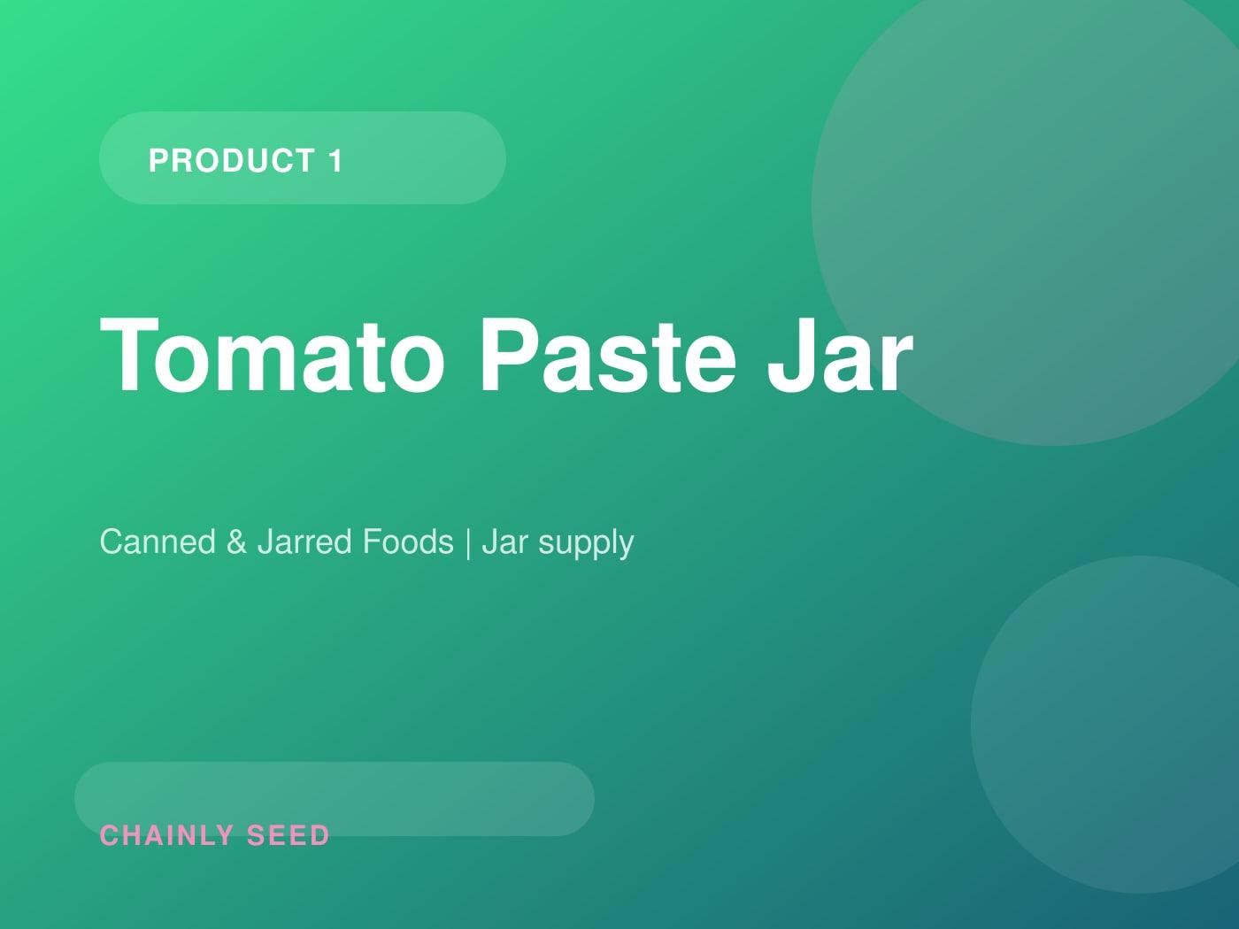 Tomato Paste Jar