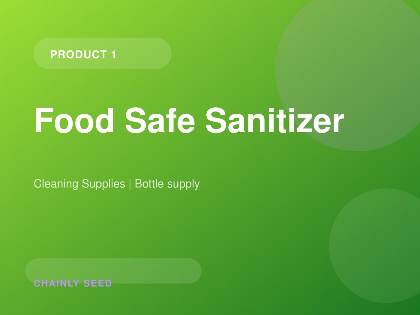 Food Safe Sanitizer