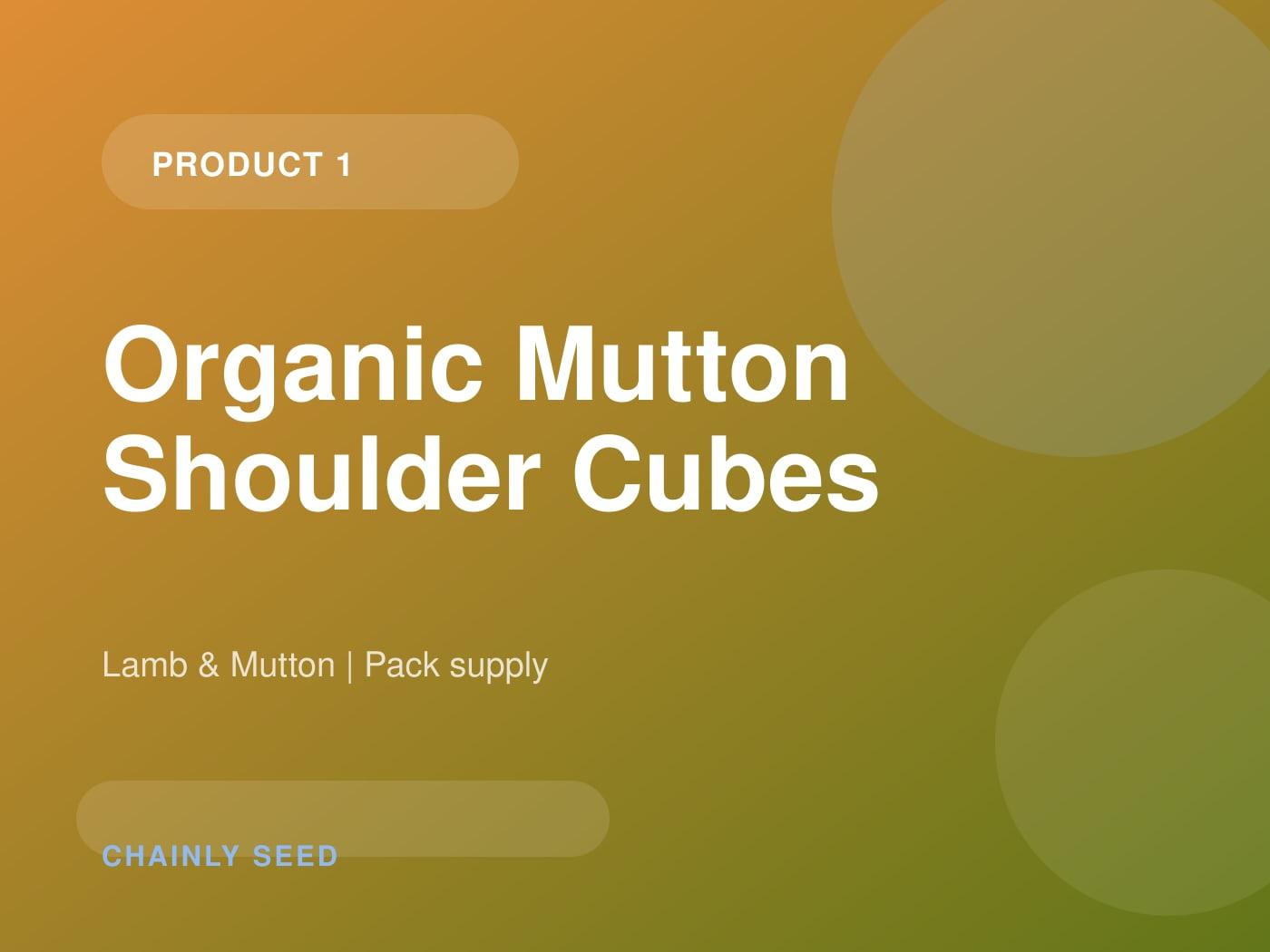 Organic Mutton Shoulder Cubes