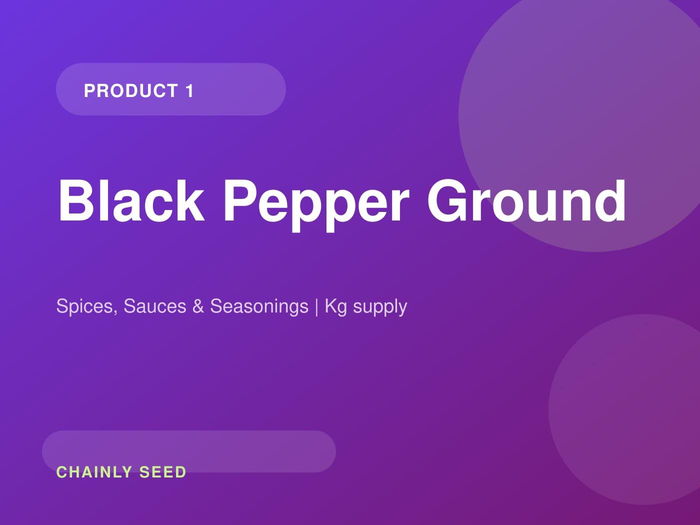 Black Pepper Ground